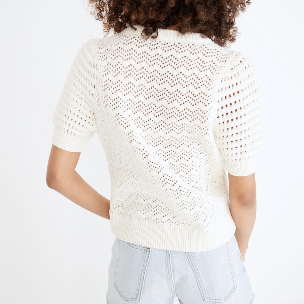 Madewell Atwater Crochet Sweater Tee - Picture 4 of 8